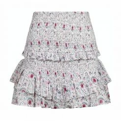 Neo Noir Paisley S Skirt White